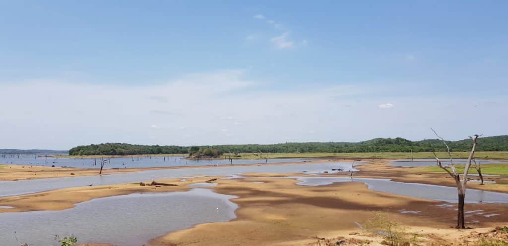 Les marécages près de l'éléphant pass sur la route de Jaffna au nord du Sri Lanka
