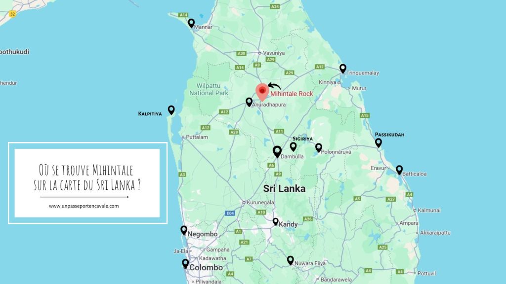 ou se trouve mihintale, le berceau du bouddhisme au Sri Lanka ?