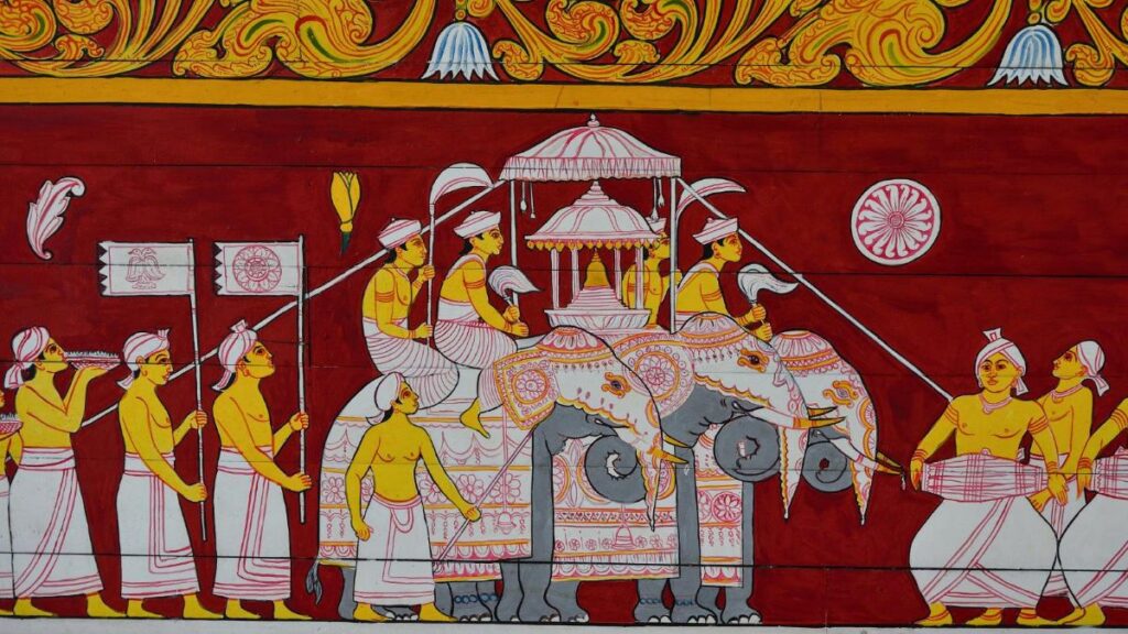 L'intérieur de Maligwa au Sri Lanka