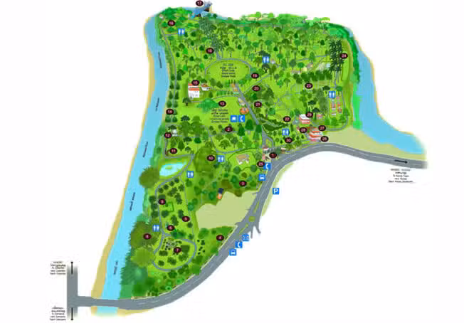 La carte du jardin botanique de Kandy