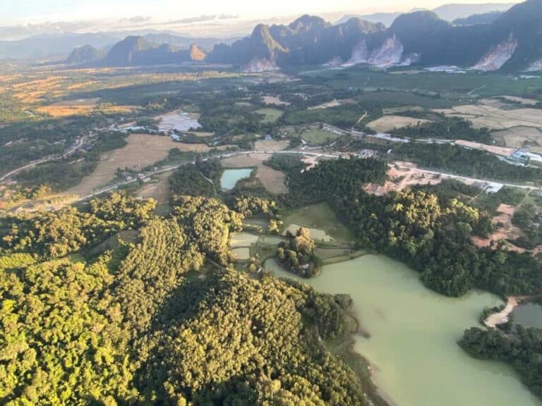 Vang Vieng vue du ciel