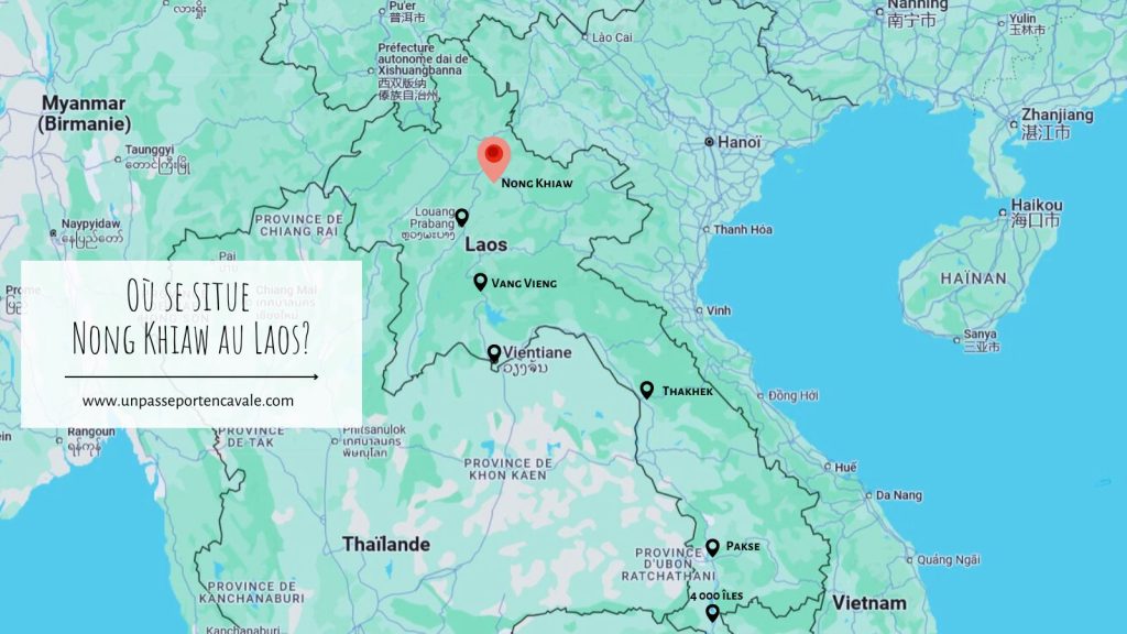 Nong Khiaw sur la carte du Laos