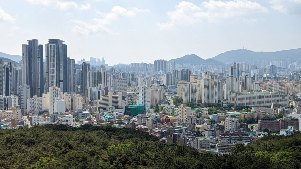Vue sur Busan en Corée du Sud