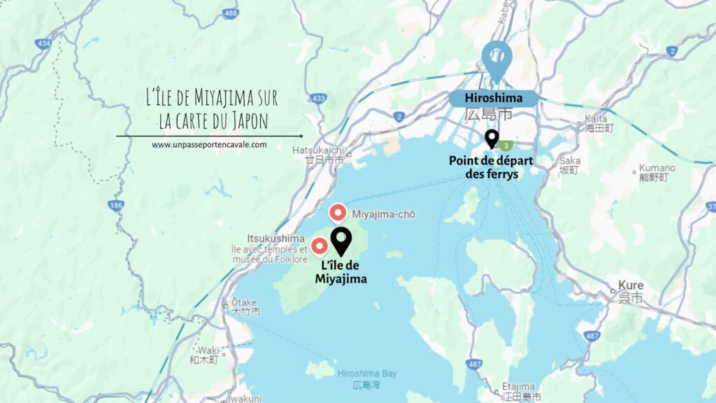 Miyajima sur la carte du Japon