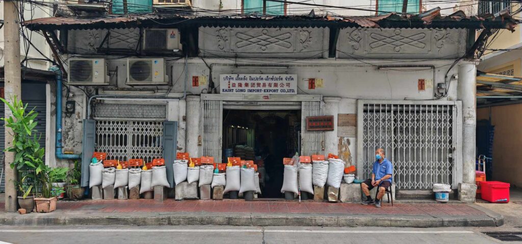 Le quartier de Chinatown à Bangkok