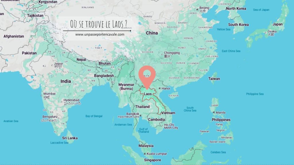 Le Laos sur la carte