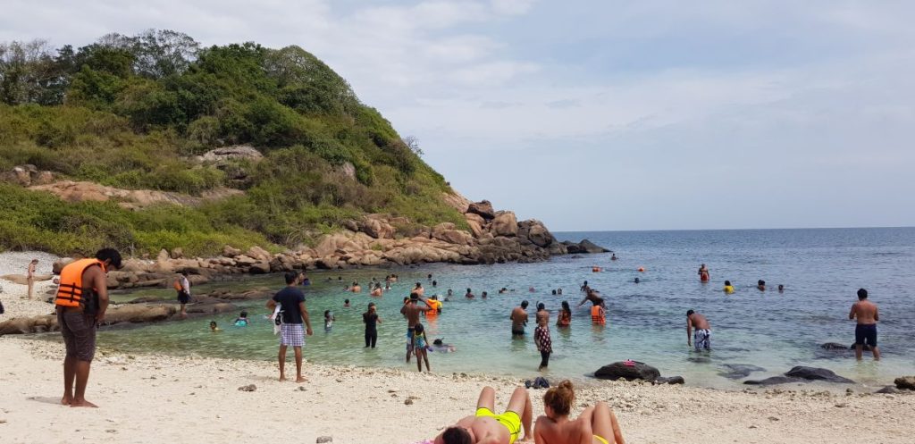 Une plage à Pigeon island