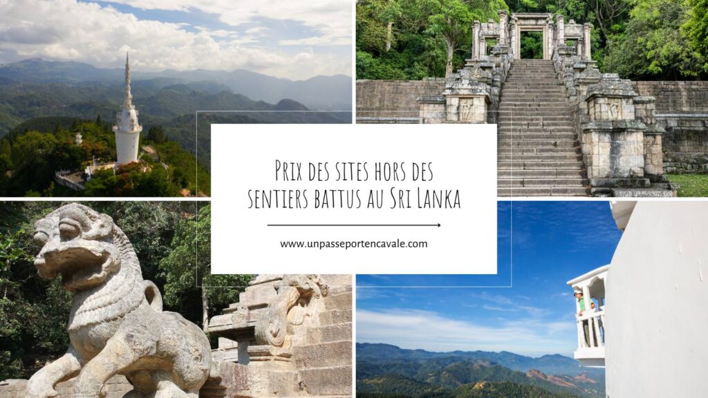Prix des sites hors des sentiers battus au Sri Lanka